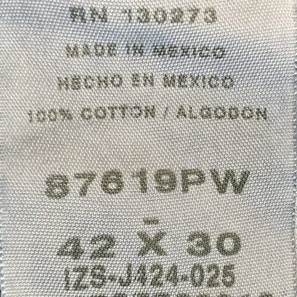 NWT Rustler Men's Blue Denim Jeans Size 42x30 Regular Fit Straight Heavyweight - Picture 6 of 9